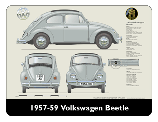 VW Beetle 1957-59 Mouse Mat